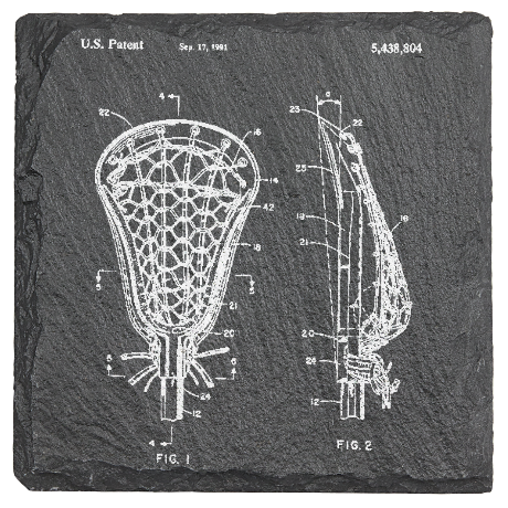 lacrosse - Laser engraved fine Slate Coaster