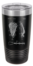 Charger l&#39;image dans la galerie, Lacrosse Stick - engraved Tumbler - insulated stainless steel travel mug
