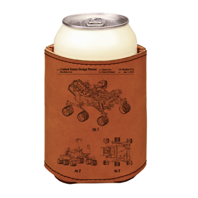 Mars Rover Patent drawing - engraved leather beverage holder