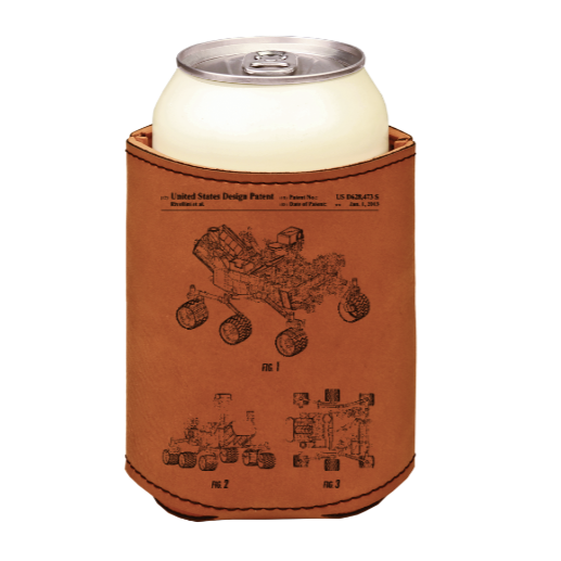 Mars Rover Patent drawing - engraved leather beverage holder