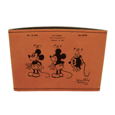 Mickey Mouse 3 Patent drawing - Leather reusable Coffee mug sleeve