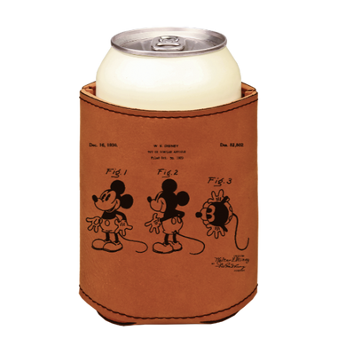 Mickey Mouse Patent drawing 3 - engraved leather beverage holder