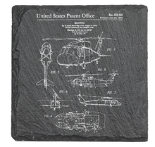 Load image into Gallery viewer, Blackhawk Military helicopter - Laser engraved fine Slate Coaster
