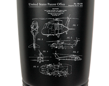 Load image into Gallery viewer, Blackhawk Military helicopter - engraved Tumbler - insulated stainless steel travel mug.
