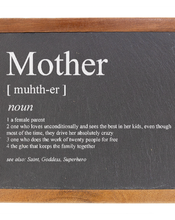 Cargar imagen en el visor de la galería, Mother Noun [Muhth-er] - Slate &amp; Wood Cutting board
