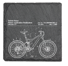 Cargar imagen en el visor de la galería, Mountain Bike - Laser engraved fine Slate Coaster
