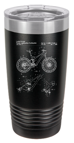 Mountain Bike- engraved Tumbler - insulated stainless steel travel mug