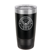 Load image into Gallery viewer, US NAVY  - engraved Tumbler - insulated stainless steel travel mug
