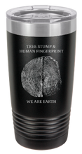 Cargar imagen en el visor de la galería, Life Nature Tree Rings and FingerPrint  - engraved Tumbler - insulated stainless steel travel mug

