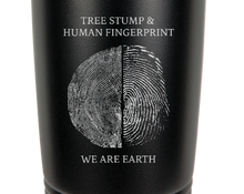 Cargar imagen en el visor de la galería, Life Nature Tree Rings and FingerPrint  - engraved Tumbler - insulated stainless steel travel mug

