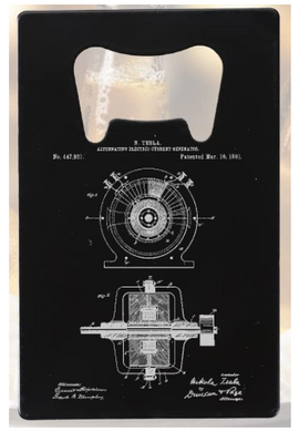 Nikola tesla AC electric generator - Bottle Opener - Metal