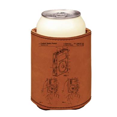 APPLE IPOD patent drawing - engraved leather beverage holder