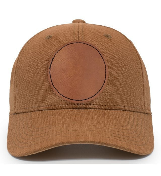 HEMP Leather Patch hat -  DESIGN YOUR OWN - Custom - Personalized
