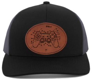 PlayStation PS2 controller -Leather Patch hat