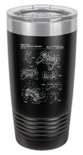 Load image into Gallery viewer, Playstation PS2 Controller Patent drawing - engraved Tumbler - insulated stainless steel travel mug
