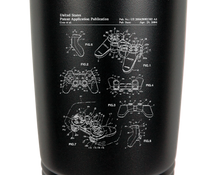 Cargar imagen en el visor de la galería, Playstation PS2 Controller Patent drawing - engraved Tumbler - insulated stainless steel travel mug
