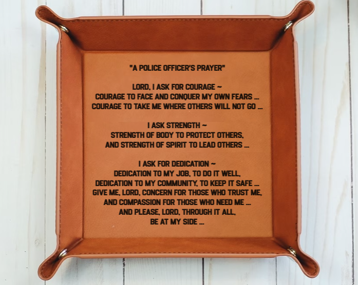 police officer prayer plaque