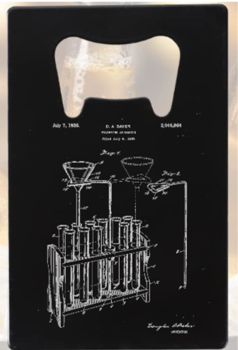 Scientific Chemistry filtering apparatus engraved - Bottle Opener - Metal