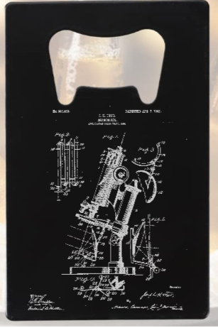Microscope Science lab chemistry patent - Bottle Opener - Metal