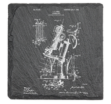 Cargar imagen en el visor de la galería, Science Lab Chemistry 1908 Microscope - Laser engraved fine Slate Coaster
