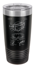 Cargar imagen en el visor de la galería, Ski Goggles Patent drawing - engraved Tumbler - insulated stainless steel travel mug
