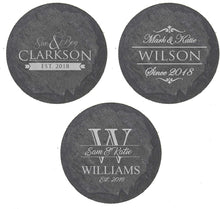 Charger l&#39;image dans la galerie, Slate Coaster - Personalized Round - DESIGN YOUR OWN - Custom - Personalized
