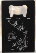 Load image into Gallery viewer, Snowboard equipment patent - Bottle Opener - Metal
