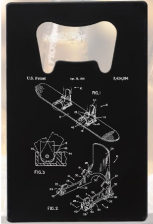 Snowboard equipment patent - Bottle Opener - Metal