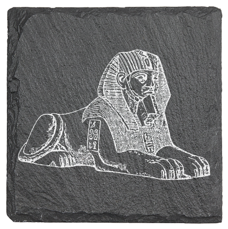 The Great Sphinx engraved on fine Slate Coaster