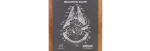 Load image into Gallery viewer, Star Wars Millennium Falcon Rebel Alliance - Engraved Slate &amp; Wood Cutting board
