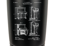 Load image into Gallery viewer, Steinway PIANO patent drawing - engraved Tumbler - insulated stainless steel travel mug
