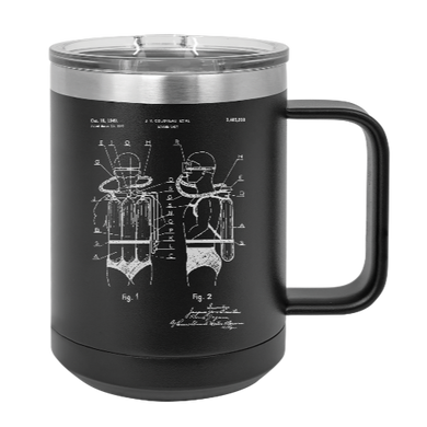 Scuba diving tank patent drawing - MUG - engraved Insulated Stainless steel