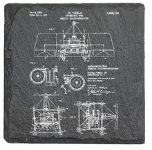 Cargar imagen en el visor de la galería, Tesla 1916 Arial Transportation - Laser engraved fine Slate Coaster
