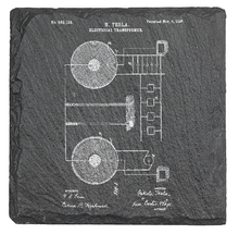 Charger l&#39;image dans la galerie, Tesla Transformer - Laser engraved fine Slate Coaster
