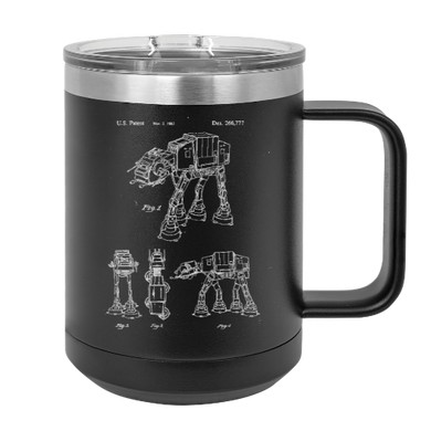 All Terrain Armored Transport, or AT-AT walker patent drawing - MUG - engraved Insulated Stainless steel