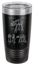 Load image into Gallery viewer, All Terrain Armored Transport, or AT-AT walker patent drawing - engraved Tumbler - insulated stainless steel travel mug
