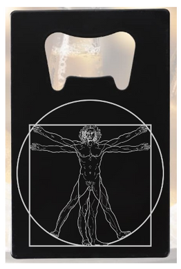 The Vitruvian Man was created by Leonardo da Vinci  - Bottle Opener - Metal