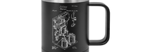 Charger l&#39;image dans la galerie, Edison&#39;s Printing Telegraph patent engraved - MUG - engraved Insulated Stainless steel
