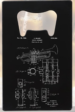 Charger l&#39;image dans la galerie, Trumpet Patent Drawing - Bottle Opener - Metal
