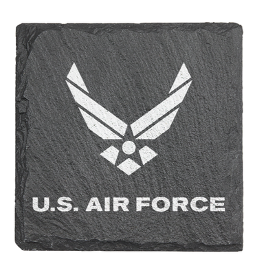 USAF United States Air Force - Laser engraved fine Slate Coaster