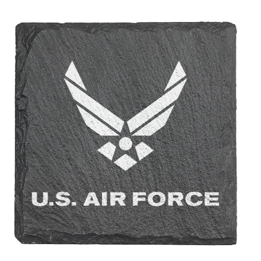 USAF United States Air Force - Laser engraved fine Slate Coaster