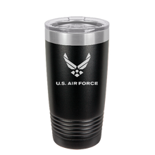 Cargar imagen en el visor de la galería, USAF United States Air Force - engraved Tumbler - insulated stainless steel travel mug
