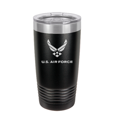 USAF United States Air Force - engraved Tumbler - insulated stainless steel travel mug