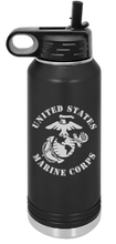 Load image into Gallery viewer, USMC Engraved Water Bottle 32 oz
