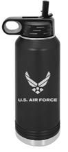 Cargar imagen en el visor de la galería, USAF - United States Airforce - Engraved Water Bottle 32 oz

