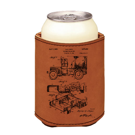 JEEP patent drawing - engraved leather beverage holder