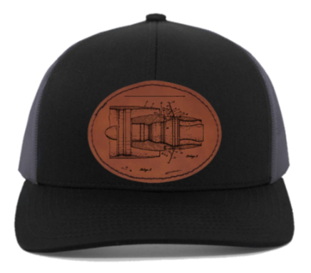 Thruster Jet Engine aviation HAT - Engraved Leather Patch