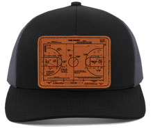 Charger l&#39;image dans la galerie, Basketball Court - Engraved Leather Patch hat
