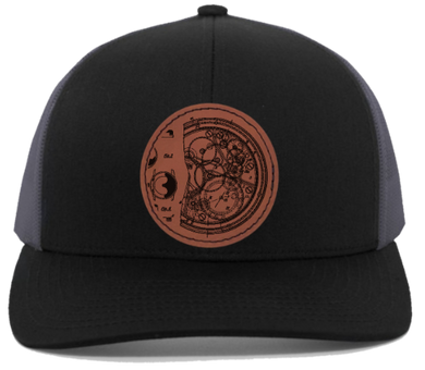 Mechanical Movement Patent Leather Patch hat