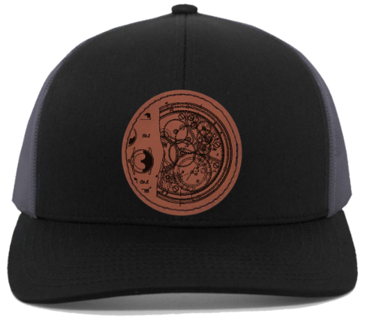 Mechanical Movement Patent Leather Patch hat